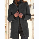 Fashion Stand Collar Woolen Coat With Pockets Fall Winter Casual Button Outwear For Women Clothing - Nation of Trends