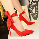 Single shoe high heels with a bow - Nation of Trends