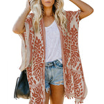 Bali Beach Resort Cardigan Printing Pompoms Kimono Blouses - Nation of Trends