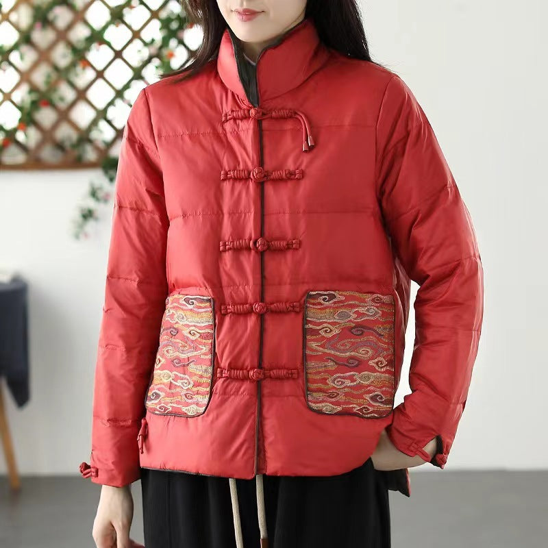 Women's Clothing Short Embroidery Down Jacket Women - Nation of Trends