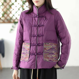 Women's Clothing Short Embroidery Down Jacket Women - Nation of Trends