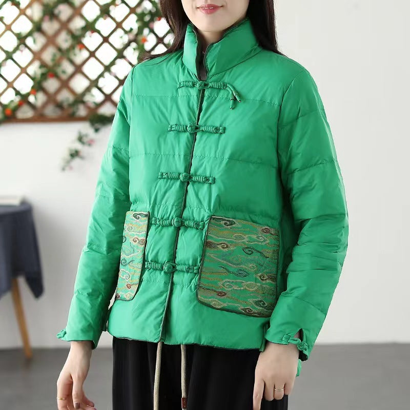 Women's Clothing Short Embroidery Down Jacket Women - Nation of Trends