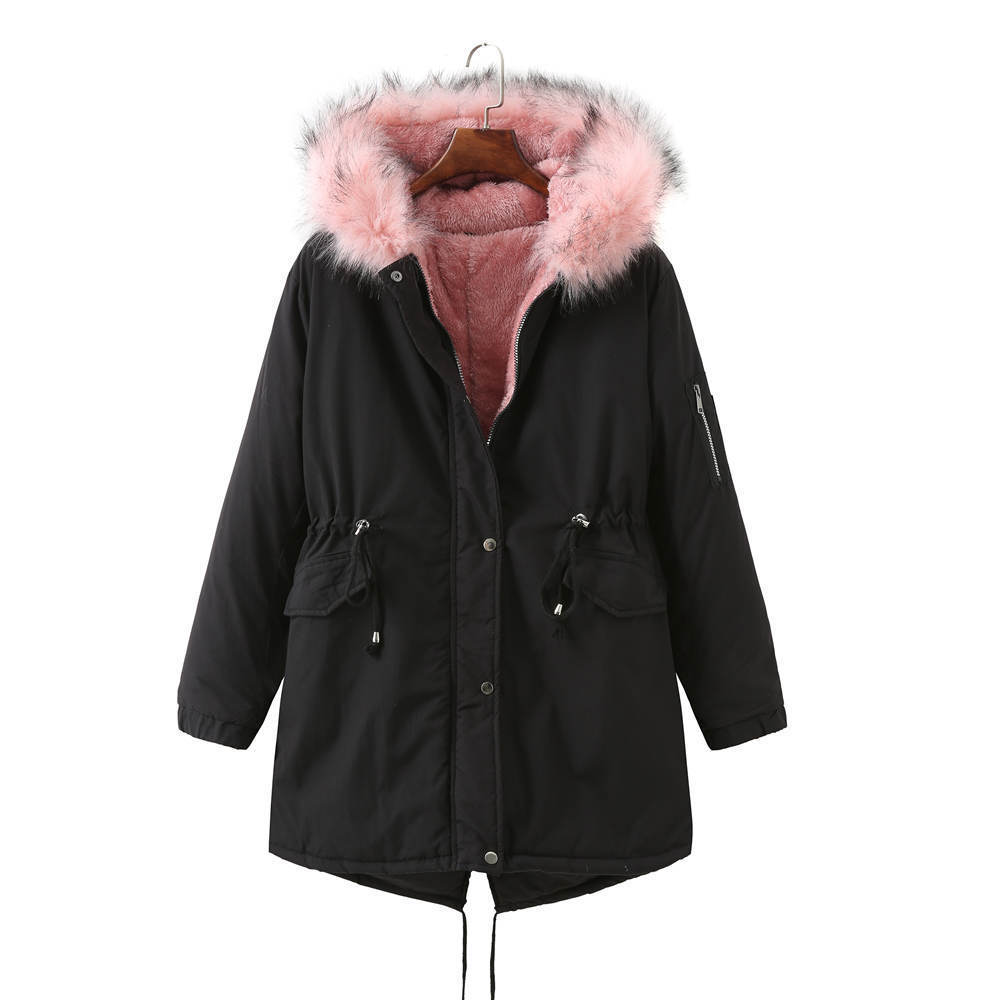 Winter Clothing Fleece-lined Thickened European Size Cotton-padded Coat - Nation of Trends