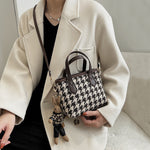 Fashion Houndstooth Shoulder Bags Portable Checkerboard Handbags All-match Messenger Bag Women Totes - Nation of Trends